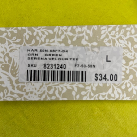 Harlow top. Serena velour tee. - Picture 3 of 4